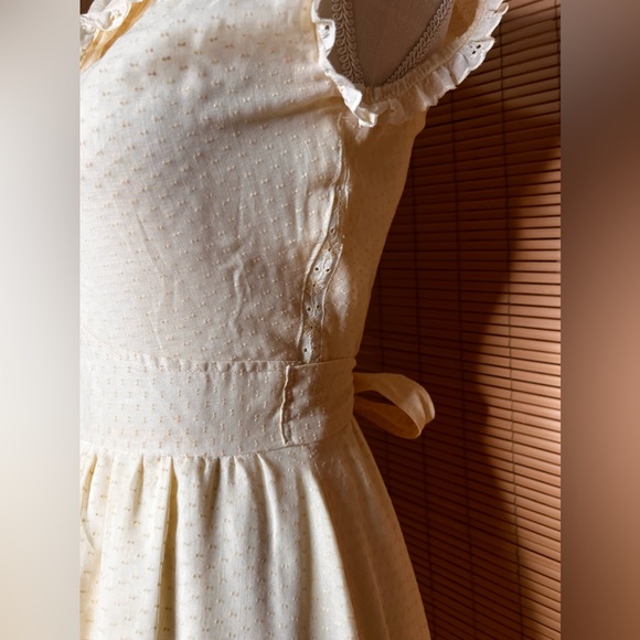 Terri Juniors Vintage Cream Prairie Cottage Core Pairie Maxi Dress - Picture 4 of 8